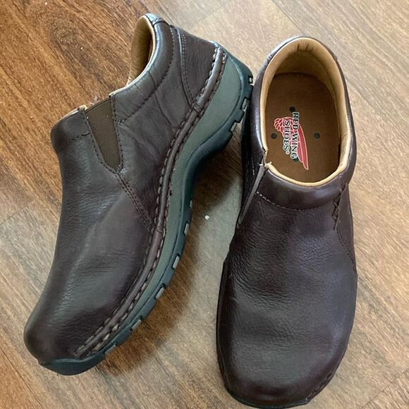 Red Wing Brown Leather Clogs Sz 8.5 - Picture 1 of 9